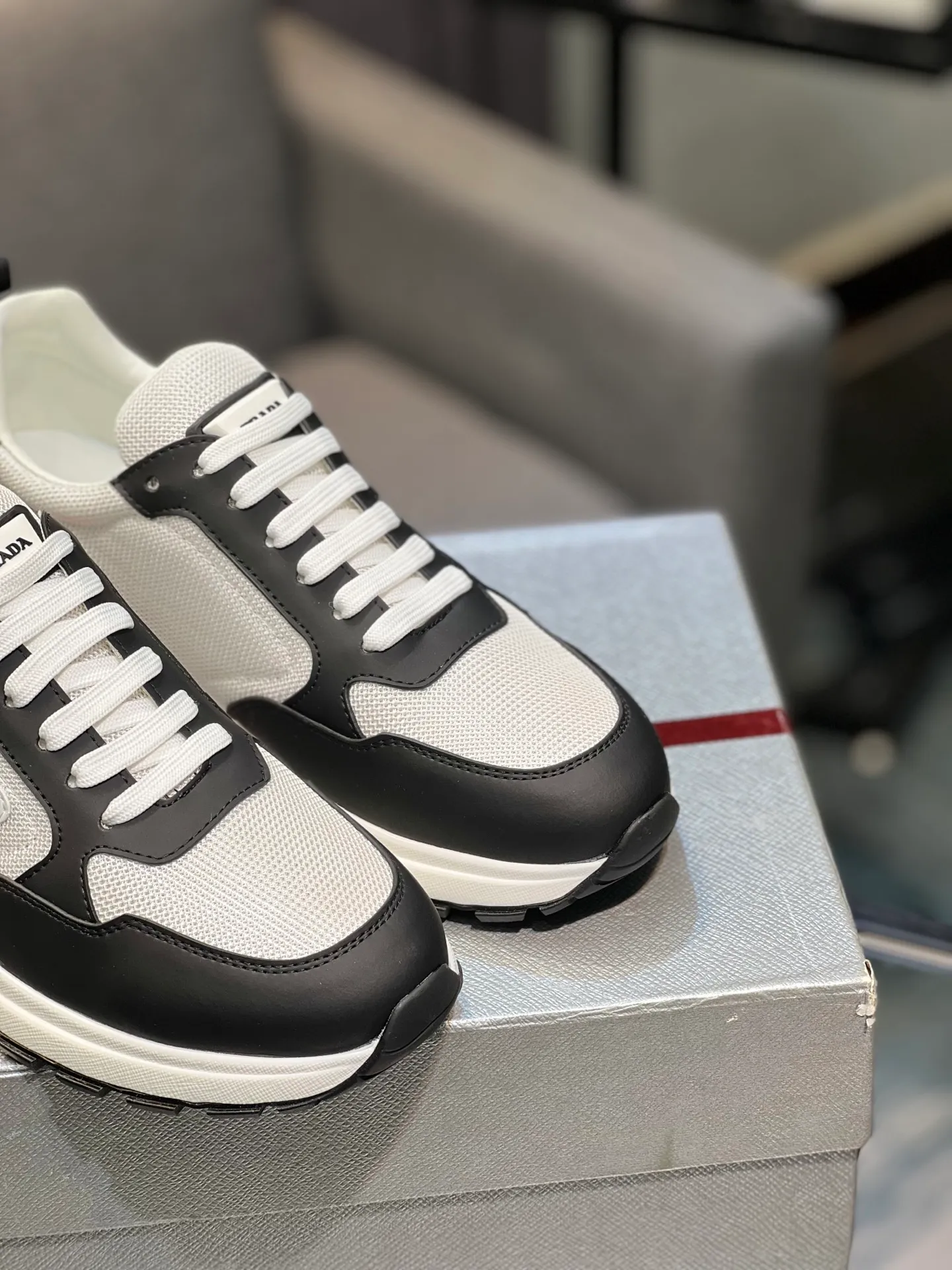 💰¥540 [PRADA] Men’s shoes are popular in the counter, official website synchronization, 1 high-quality shipment ✔️Original cowhide + cowhide lining, 1🆚1 replica, original sole, 38-45 (45 customized, non-refundable)